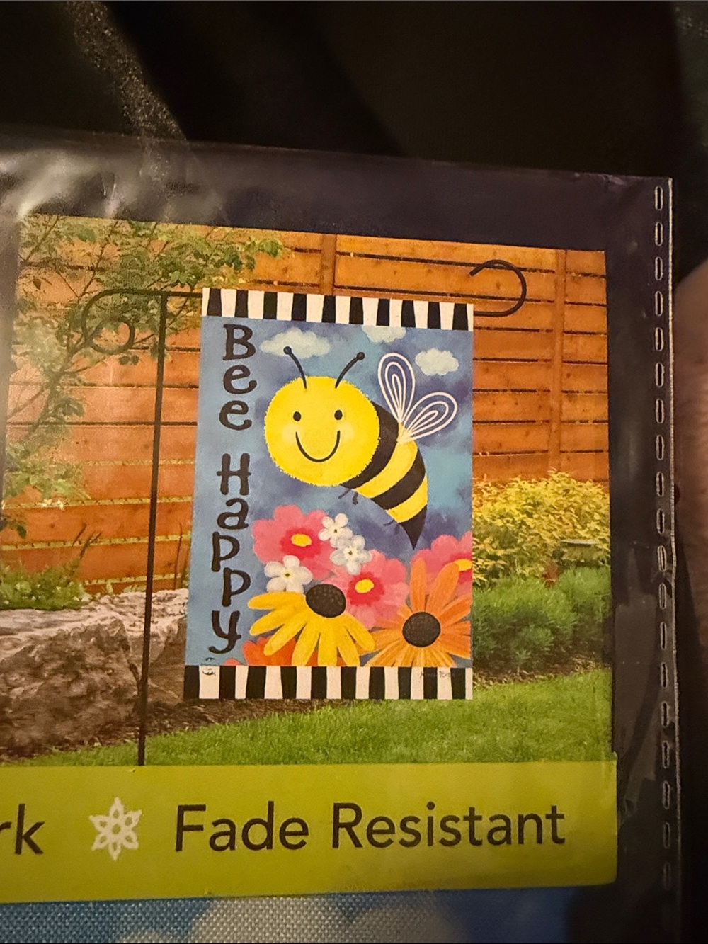 Yellow Bee Garden Flag Harwood Lane Premium